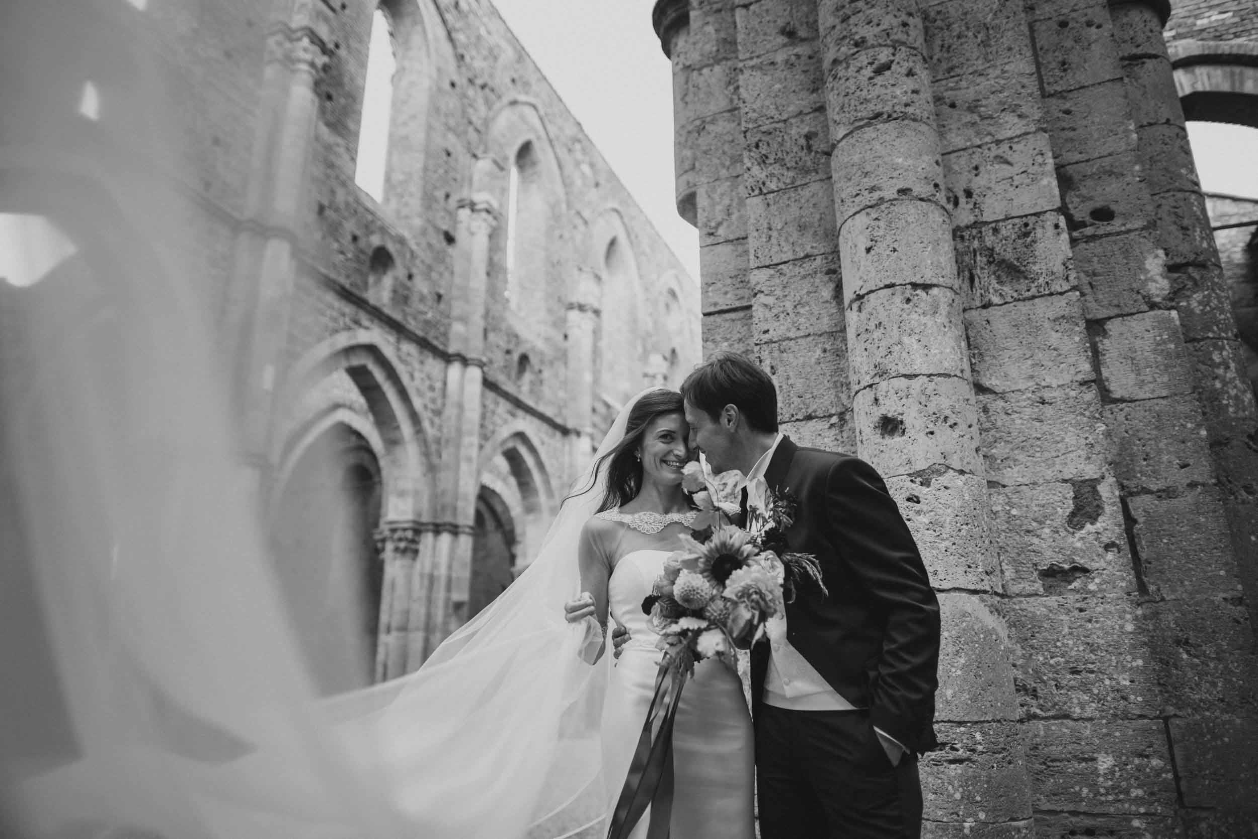 Wedding Portrait in San Galgano Tuscany