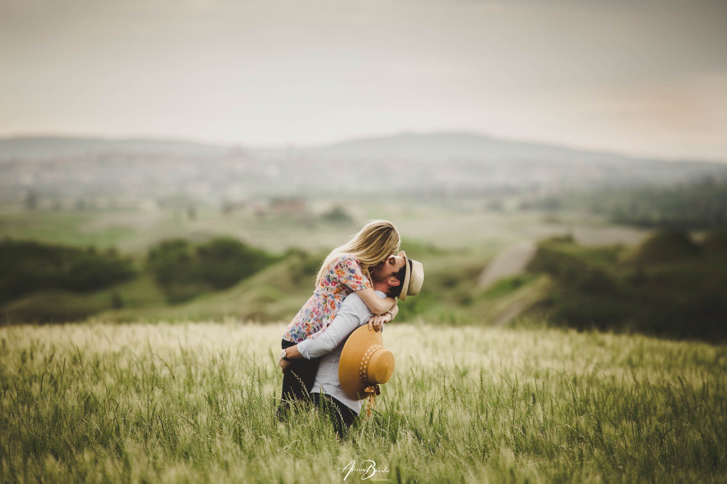 Engagement Photos in Crete Senesi, Tuscany.