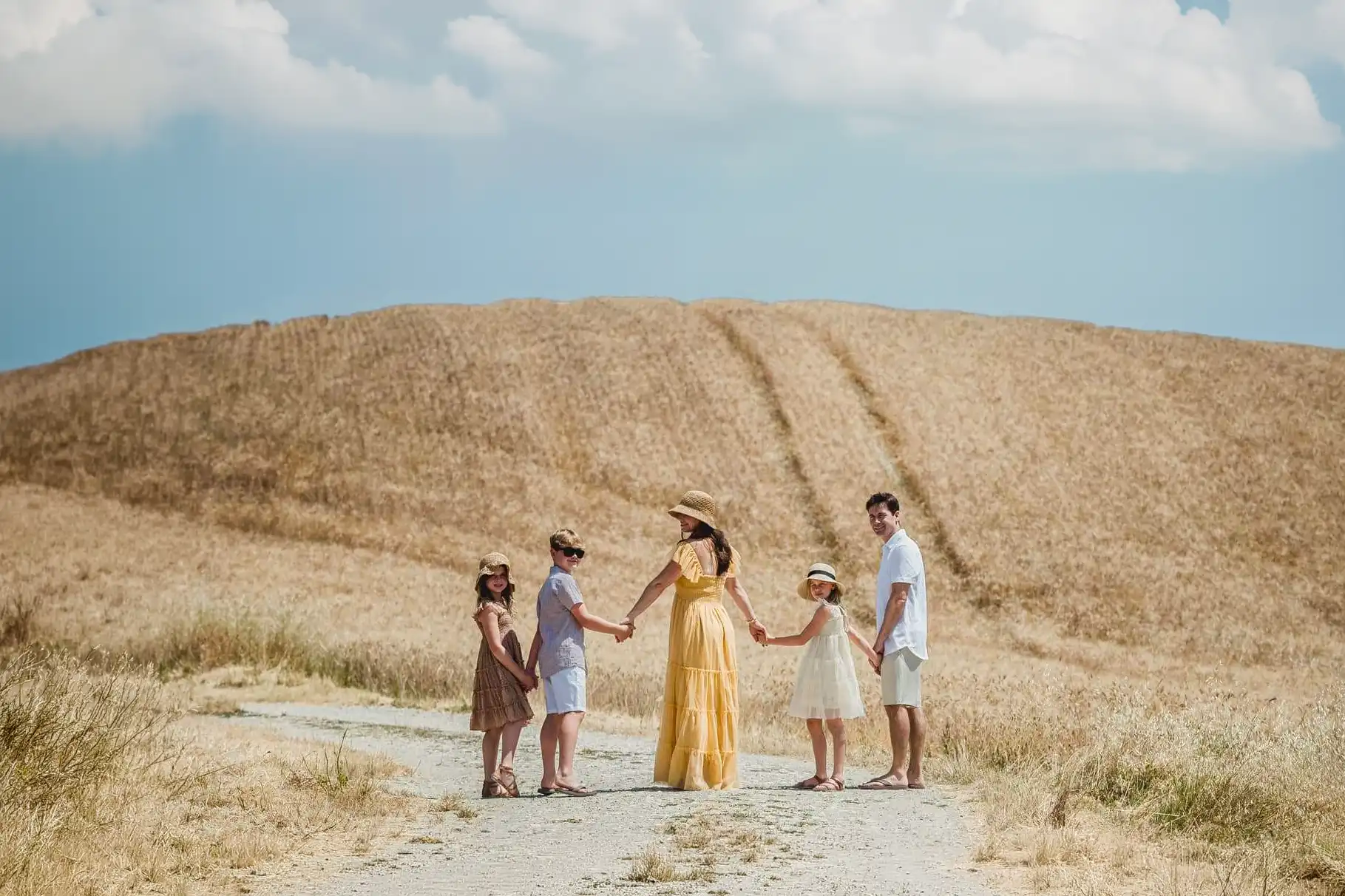 Family Portrait in Crete Senesi Siena Tuscany Family Portrait in Tuscany